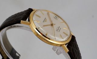 VINTAGE LONGINES FLAGSHIP 18K GOLD AUTOMATIC WITH DATE DIAL FROM 1966 8