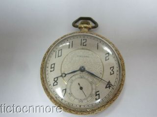 Antique 14k Gf Art Deco Waltham Grade No 220 Model 1894 Dress Pocket Watch 1926