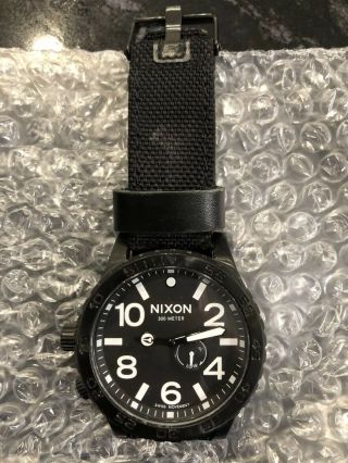 Nixon 51 - 30 Black Wrist Watch With Nylon Band For Men
