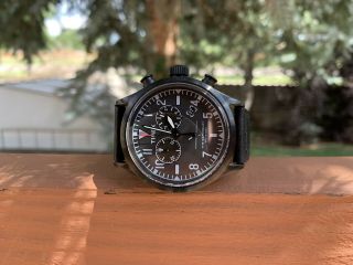 Timex Todd Snyder Red Wing Leather Watch The Waterbury Chronograph Black