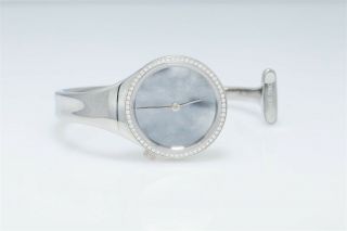 $12000 Georg Jensen Vivianna Designer 88 Diamond Mirror Watch & Box 336 M