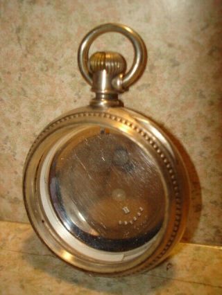 18 Size Fancy Dueber Pocket Watch Case,  Coin Silver Lever Set,  Triple Hinged