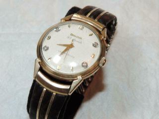 Estate Vintage Bulova 23 Jewel Self Winding Wristwatch Running Retro Item Nr