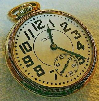 Vintage Waltham 21 Jewel Premier 10k Rolled Gold 16s Pocket Watch