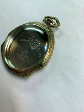 Near Perfect Pocket Watch Rare Style 14k Case Order Of Eastern Star Masonic