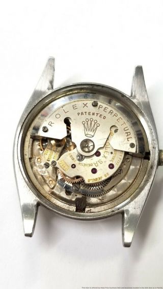 6605 Rolex Datejust Red Roulette Date White Gold Bezel Steel Vintage Watch 2 Fix 7