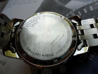 Blue Dial S/S Men ' s Tissot 1853 PRC 200 Swiss 200 Meter Quartz Watch T014410 7