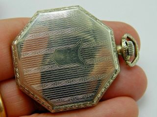 Vintage Antique Pocket watch Waltham 15J grade 220 12S octagonal Supreme case 3