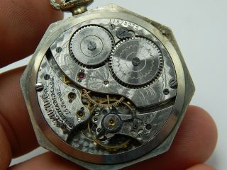 Vintage Antique Pocket watch Waltham 15J grade 220 12S octagonal Supreme case 6