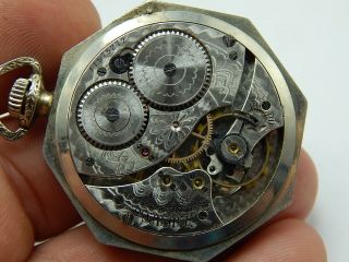 Vintage Antique Pocket watch Waltham 15J grade 220 12S octagonal Supreme case 7