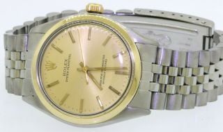 Rolex Oyster Perpetual 1002 high fashion SS/14K gold automatic men ' s watch 3