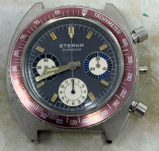 Vintage Eterna Chronograph Wristwatch Valjoux 72 For Parts/repair