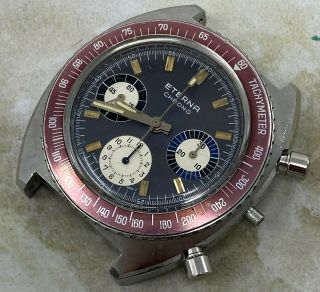 Vintage Eterna Chronograph Wristwatch Valjoux 72 FOR PARTS/REPAIR 2