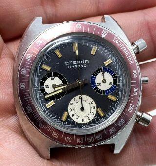 Vintage Eterna Chronograph Wristwatch Valjoux 72 FOR PARTS/REPAIR 6