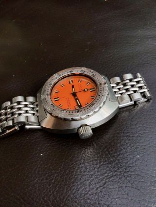 Rare Orange Face Doxa Dive Watch Sub 300t Professional Diver Automatic 1967