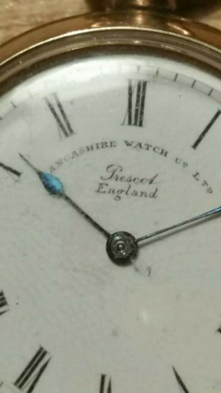 Vintage Lancashire Watch Company prescot Pocket Watch in order 2