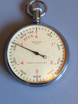 Vintage Waltham Military Usa Bomb Timer 6 Seconds Admiralty Pattern No 6 Nr