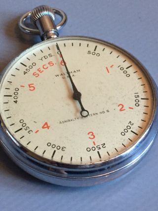 VINTAGE WALTHAM MILITARY USA BOMB TIMER 6 SECONDS ADMIRALTY PATTERN No 6 NR 3