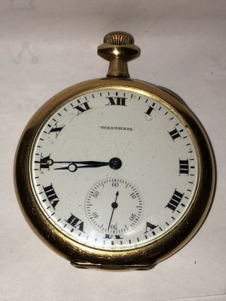 Antique C.  W.  C.  Co Waltham Pocket Watch Rose Gold Filled Running
