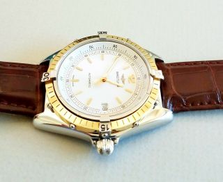 Breitling Antares Watch,  18k Solid Yellow Gold Rotating Bezel.  Owner.
