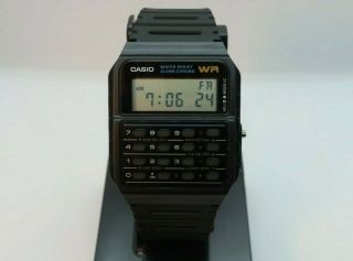 Casio Ca - 53w - 1er Retro Calculator Digital Alarm Watch & Boxed