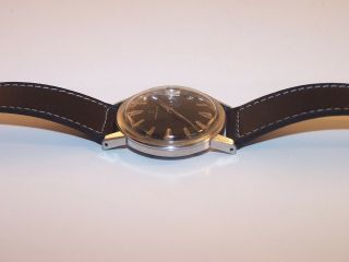 1962 Eterna - Matic Swiss 17 Jewel 1422U Black Arrow Dial Men ' s S/S Watch 7