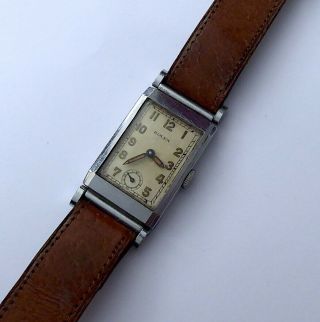 ROLEX RARE ART DECO STYLE VINTAGE DRESS WATCH FROM THE 1930S. 4
