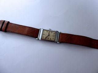 ROLEX RARE ART DECO STYLE VINTAGE DRESS WATCH FROM THE 1930S. 7