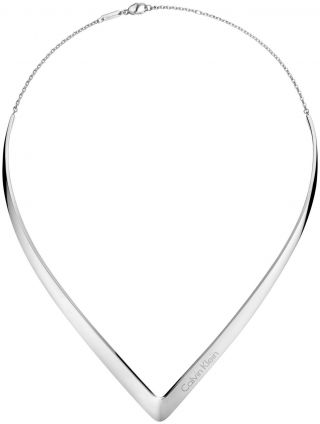 Calvin Klein Outline Silver Stainless Steel Choker Necklace Kj6vmj000100