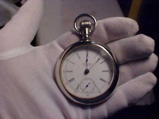 18 Size,  17 Jewels,  Waltham Pocket Watch,  Grade P.  S.  Bartlett,  Model 1883