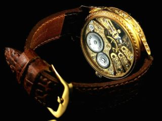 ROLEX Vintage Men ' s Wrist Watch Skeleton Gold Mechanical Mens Wristwatch Swiss 5