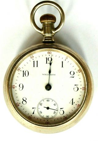 Vintage American Waltham Pocket Watch 1883 18s 15j Openface Good Balance 1912