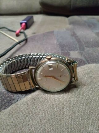 Vintage 1960s 10k Gold Filled Bulova 30 Jewels Wrist Watch Self Winding Runs