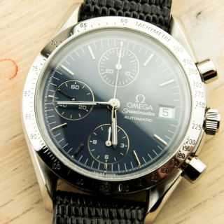 Omega Speedmaster Date - - Blue Dial - Automatic Chronograph - Steel