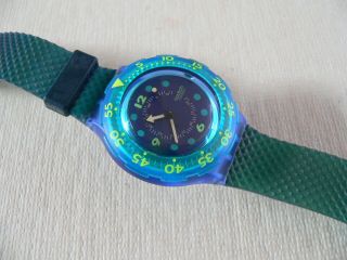 1991 Scuba 200 Swatch Watch Bluemoon Sdn100