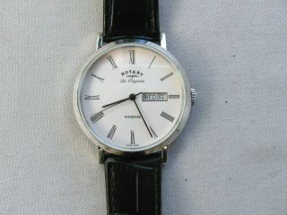 Mans Swiss Made Rotary Windsor Stainless Steel Day/date.  Gs90153/01