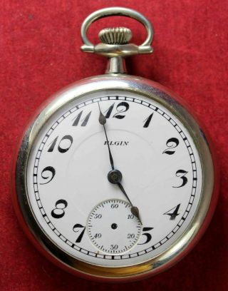 1922 Elgin Grade 336 18s 17j Pocket Watch - Of Case - Runs - Needs Service