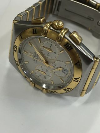 Omega Constellation Gold Chronograph Watch Mens