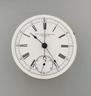 Antique York Standard Chronograph Pocket Watch Movement