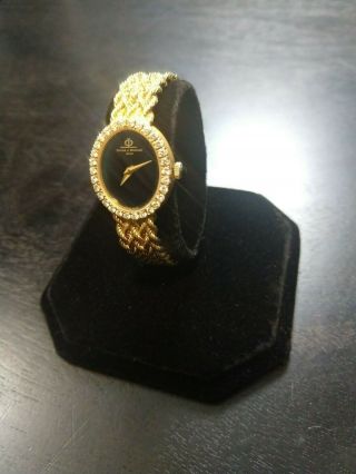 Vintage Baume & Mercier 18k Gold And Diamond Ladies Watch