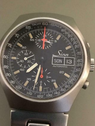Sinn 157.  M Chronograph Automatic Winding Lemania 5100 Day Date Wrist Watch