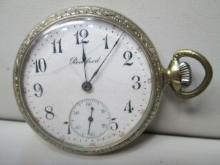 Vintage Rockford 14k Gold Filled Running Pocket Watch 15 Jewels