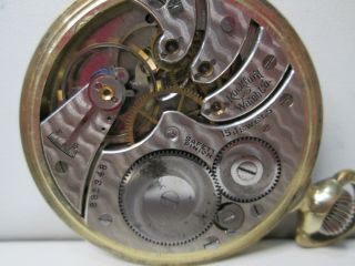 Vintage Rockford 14K Gold Filled Running Pocket Watch 15 Jewels 4