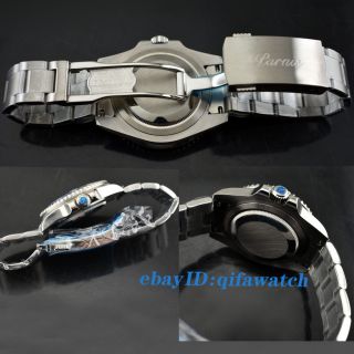 40mm Parnis Sapphire GMT Ceramic Bezel Black Dial Automatic Men ' s Watch 2173 6