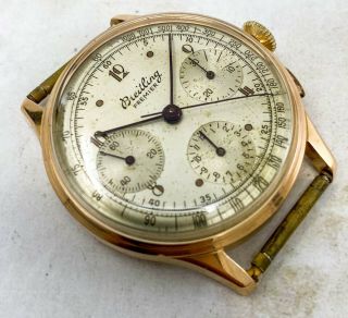 Vintage Breitling Premier Chronograph Wristwatch Ref.  787 18kt Rose Gold NR 3