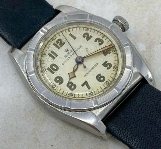 Vintage Rolex Oyster Perpetual Bubbleback Steel Wristwatch Ref.  3372 NR 3