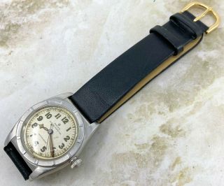 Vintage Rolex Oyster Perpetual Bubbleback Steel Wristwatch Ref.  3372 NR 6