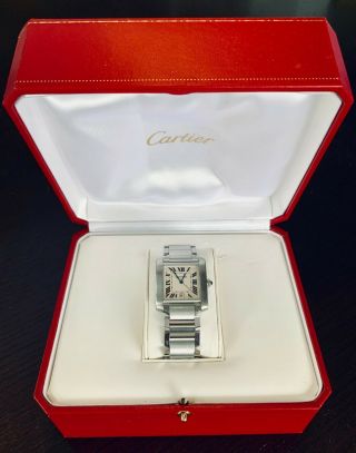 Cartier Tank Francaise Stainless Steel Watch Model 2302