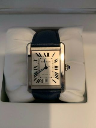 Cartier Tank Solo Xl Automatic Watch With Orig Box,  2 Additional Bands