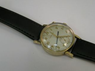Vintage Longines Fly Back Chronograph Watch Single Pusher Cal 12.  68Z 1947 3